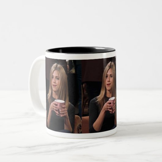 Richel's Perfect Brew: Sip, Smile, Repeat! Tweekleurige Koffiemok (Voorkant links)