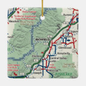 Richfield Utah Map Keramisch Ornament (Achterkant)