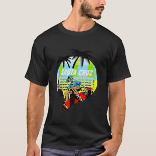 RICHHOTWAVE Santa Cruz California Skeleton Skatebo T-shirt