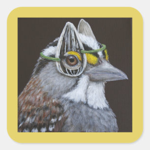 Richie de mus vierkante stickers