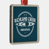 Richland Creek Arkansas Kayaking Metalen Ornament (Rechts)