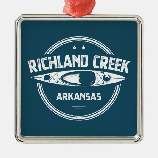 Richland Creek Arkansas Kayaking Metalen Ornament (Voorkant)