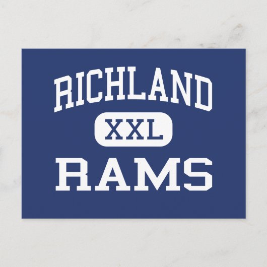 Richland - Rams - High - Johnstown Pennsylvania Briefkaart (Voorkant)