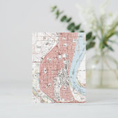 Richland Washington Map (1992) Briefkaart (Staand voorkant)