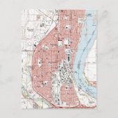 Richland Washington Map (1992) Briefkaart (Voorkant)