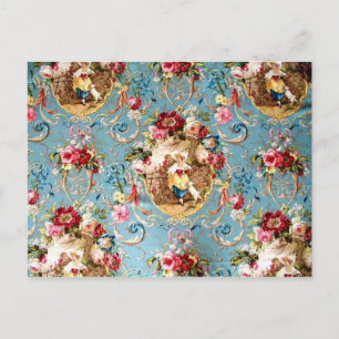 Richloom Fragonard Cornflower Blue Frans land Briefkaart