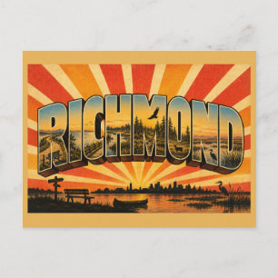 Richmond BC Vintage Reis Kunst Briefkaart