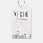Richmond City Skyline | Welkom Boodschap Cadeaulabel (Voorkant)