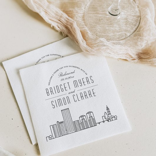 Richmond Deco Skyline | Weddenschap Napkins Servet