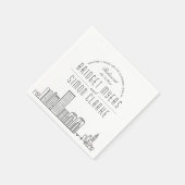 Richmond Deco Skyline | Weddenschap Napkins Servet (Hoek)