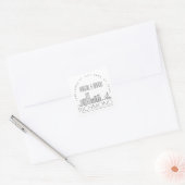 Richmond Destination Wedding Square Sticker (Envelop)