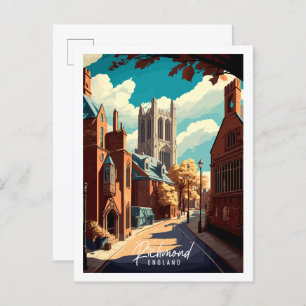 Richmond Engeland vintage reisillustratie Briefkaart