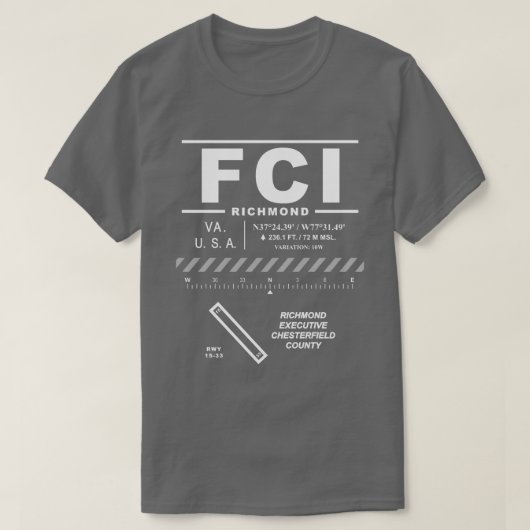 Richmond Executive Airport FCI T-shirt (Design voorkant)