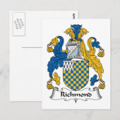 Richmond Family Crest Briefkaart (Voorkant / Achterkant)