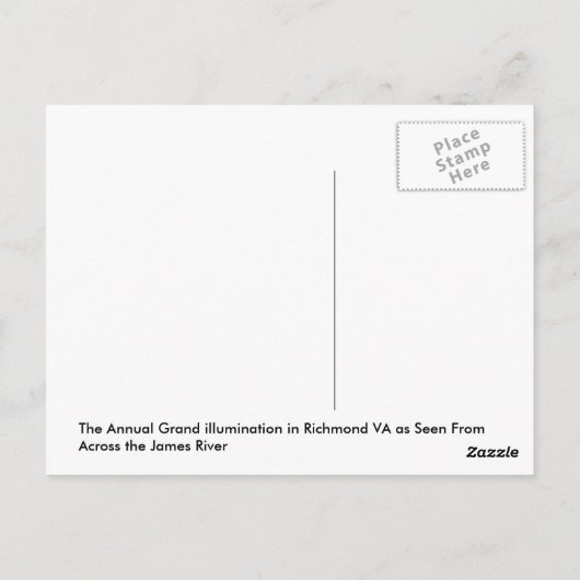 Richmond Grand Limination. Briefkaart (Achterkant)