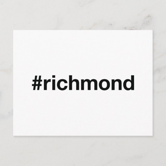 RICHMOND Hashtag Briefkaart (Voorkant)