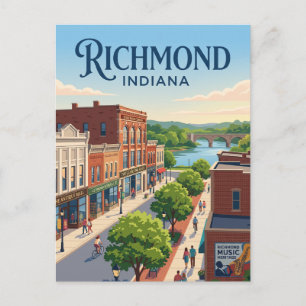 Richmond, Indiana Briefkaart