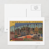 Richmond, Indiana - Grote letterscènes Briefkaart (Voorkant / Achterkant)