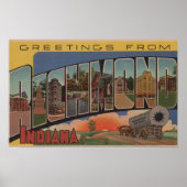 Richmond, Indiana - Grote letterscènes Poster (Voorkant)
