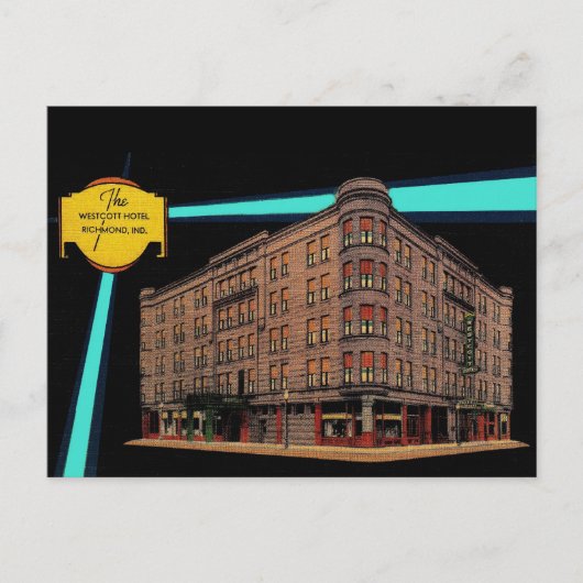  RICHMOND INDIANA Westcott Hotel Razed 1977 Briefkaart (Voorkant)