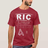 Richmond International Airport RIC T-shirt (Voorkant)