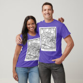 Richmond Ky kaart Overgroot T-shirt (Unisex)
