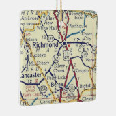 Richmond KY  Map Keramisch Ornament (Rechts)