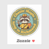  Richmond Maple Syrup Raccoon Sticker (Vel)