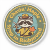  Richmond Maple Syrup Raccoon Sticker (Voorkant)