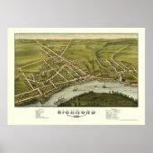 Richmond, ME Panoramic Map - 1878 Poster (Voorkant)