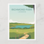 Richmond Park Engeland Reizen Plaats Illustratie Briefkaart (Voorkant)