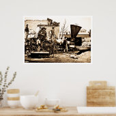 Richmond & Petersburg RR Ruins, Richmond, VA 1865 Poster (Keuken)