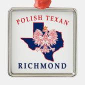 Richmond Poland Texan Metalen Ornament (Voorkant)