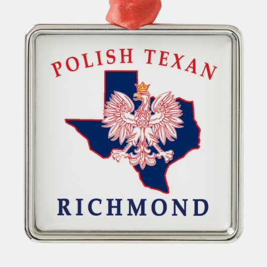 Richmond Poland Texan Metalen Ornament (Voorkant)