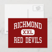 Richmond - Red Devils - High - Richmond Indiana Briefkaart (Voorkant / Achterkant)