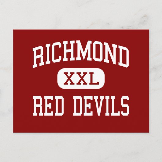 Richmond - Red Devils - High - Richmond Indiana Briefkaart (Voorkant)