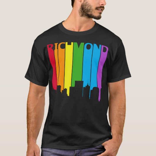 Richmond Skyline LGBT Pride T-shirt (Voorkant)