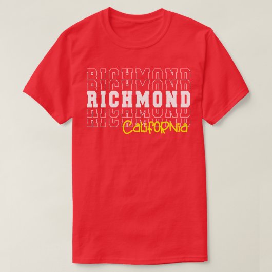 Richmond stad Californië Richmond CA T-shirt (Design voorkant)