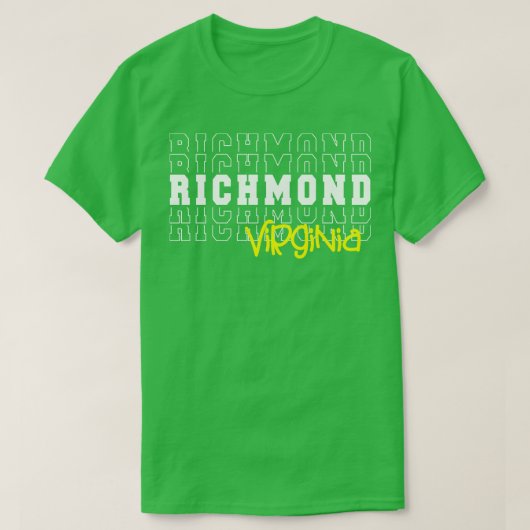Richmond stad Virginia Richmond VA T-shirt (Design voorkant)