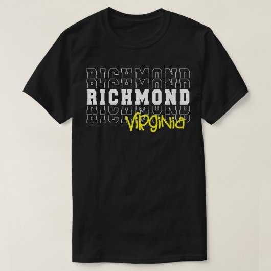 Richmond stad Virginia Richmond VA T-shirt (Design voorkant)