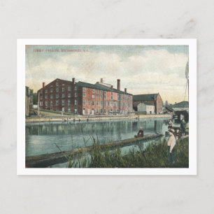 Richmond VA, 1909 Libby Prison, geïnspireerd Briefkaart