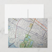 RICHMOND, VA Map Briefkaart (Voorkant / Achterkant)