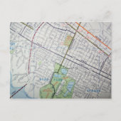 RICHMOND, VA  Map Briefkaart (Voorkant)