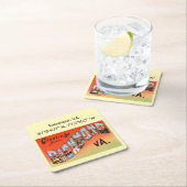 Richmond VA, Map Coordinates,  stijl Kartonnen Onderzetters (Insitu)