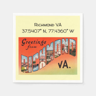 Richmond VA, Map Coordinates,  stijl Servet