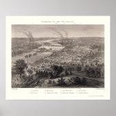 Richmond, VA Panoramic Map - 1863 Poster (Voorkant)