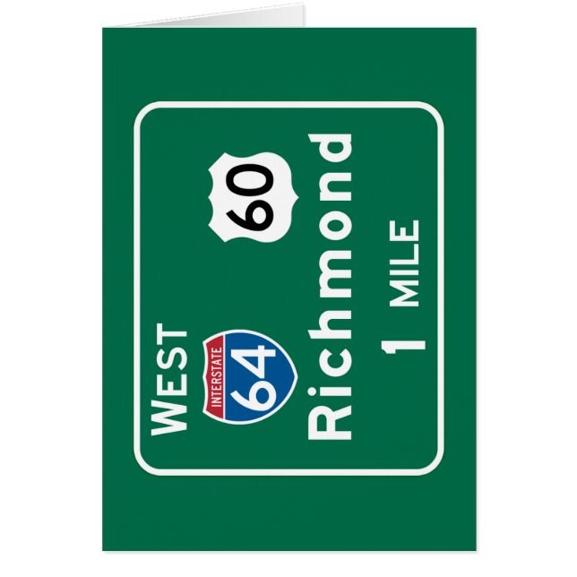 Richmond, VA Road Sign (Voorkant)