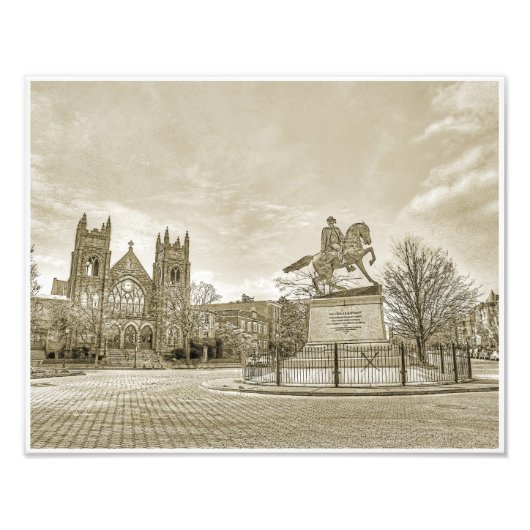 Richmond VA Virginia JEB Stuart Monument Foto Afdruk (Voorkant)