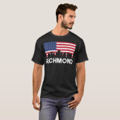 Richmond Van Amerikaanse Vlag Skyline T-shirt (Voorkant volledig)