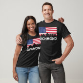 Richmond Van Amerikaanse Vlag Skyline T-shirt (Unisex)